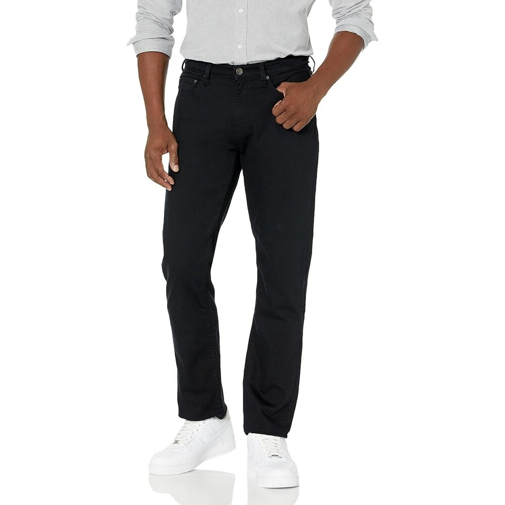 Amazon Essentials Men's Jeans 35W x 30L Black Athletic Fit Stretch Mid-Rise